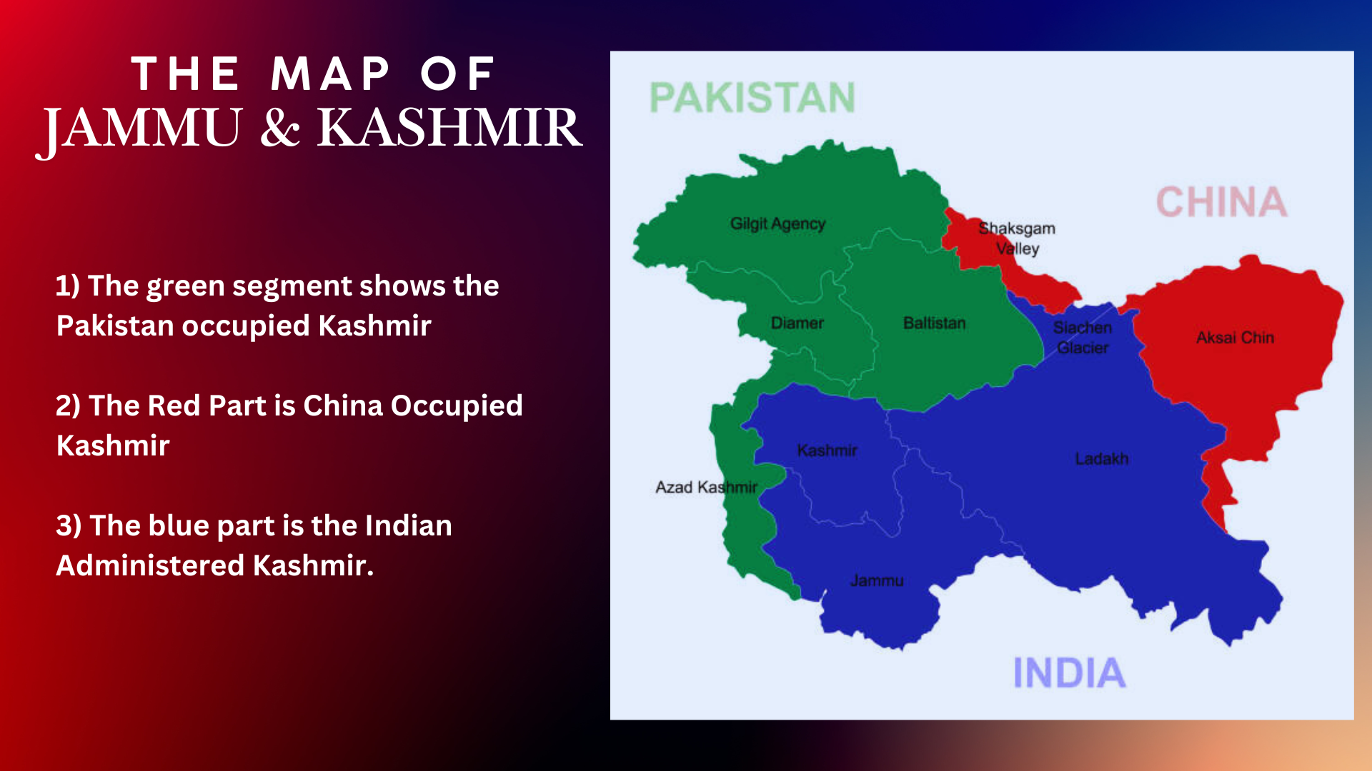 The map of jammu and kashmir 