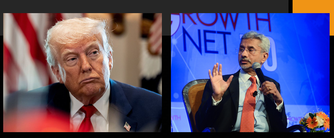 Donald trump and Dr S Jaishankar 